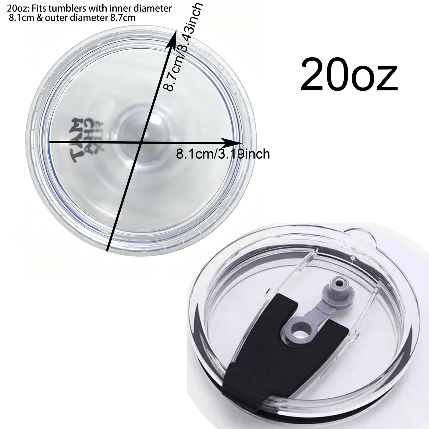 20oz/30oz Spritzwassergeschützter Flaschendeckel Einfache Kunststoffdeckel für Ozark Trail RTIC Yeti Becher Mehrfarbiger Thermosdeckel – Detail 2