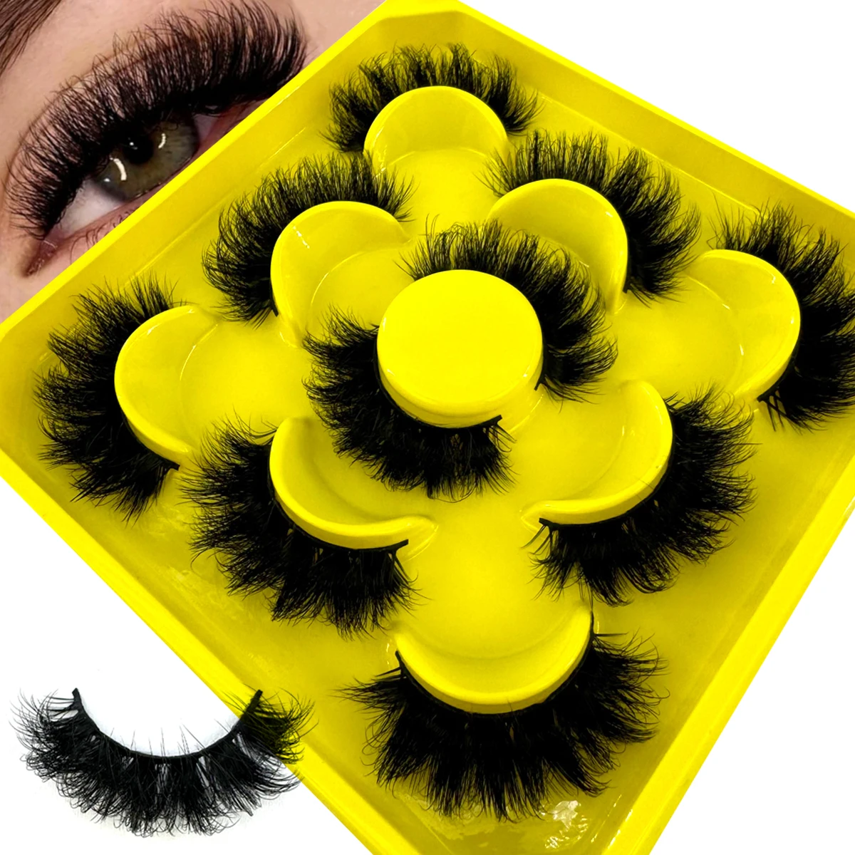 AMSDCN 새로운 5쌍의 푹신한 속눈썹 8D 가짜 밍 - Eyelash Extension Cat Eye 리뷰 및 가격
