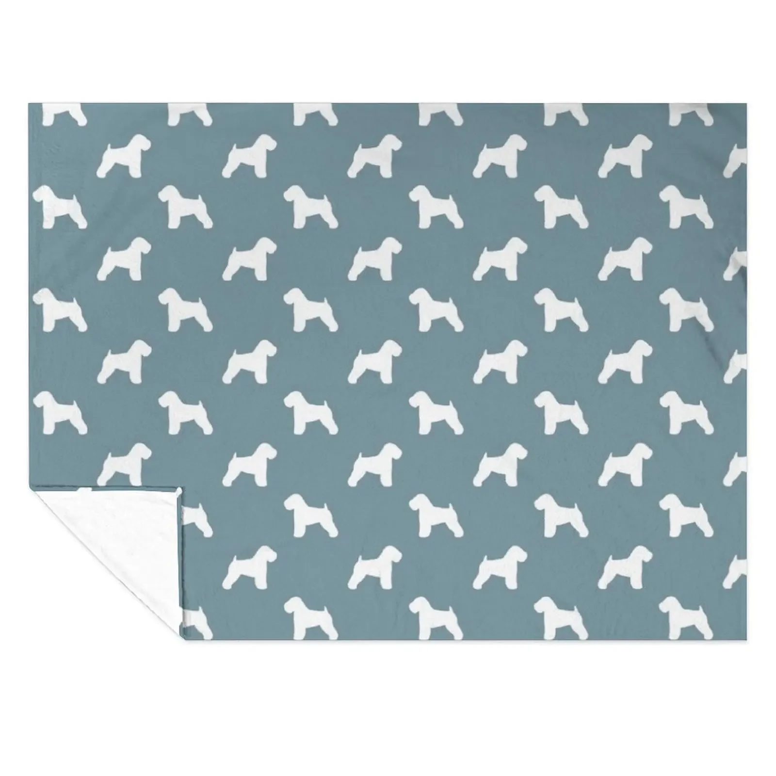 

Soft Coated Wheaten Terrier Silhouette(s) Throw Blanket Hairy Retros Custom Luxury Designer Blankets