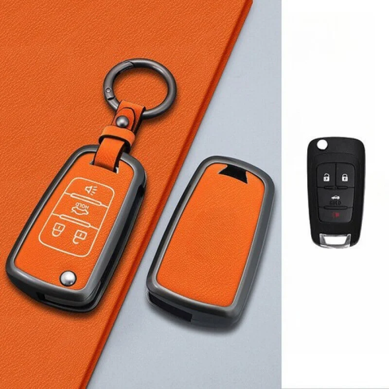 غطاء حافظة مفاتيح السيارة من الجلد المصنوع من سبائك الزنك لسيارة تشيفي كامارو إمبالا لبويك إنكور