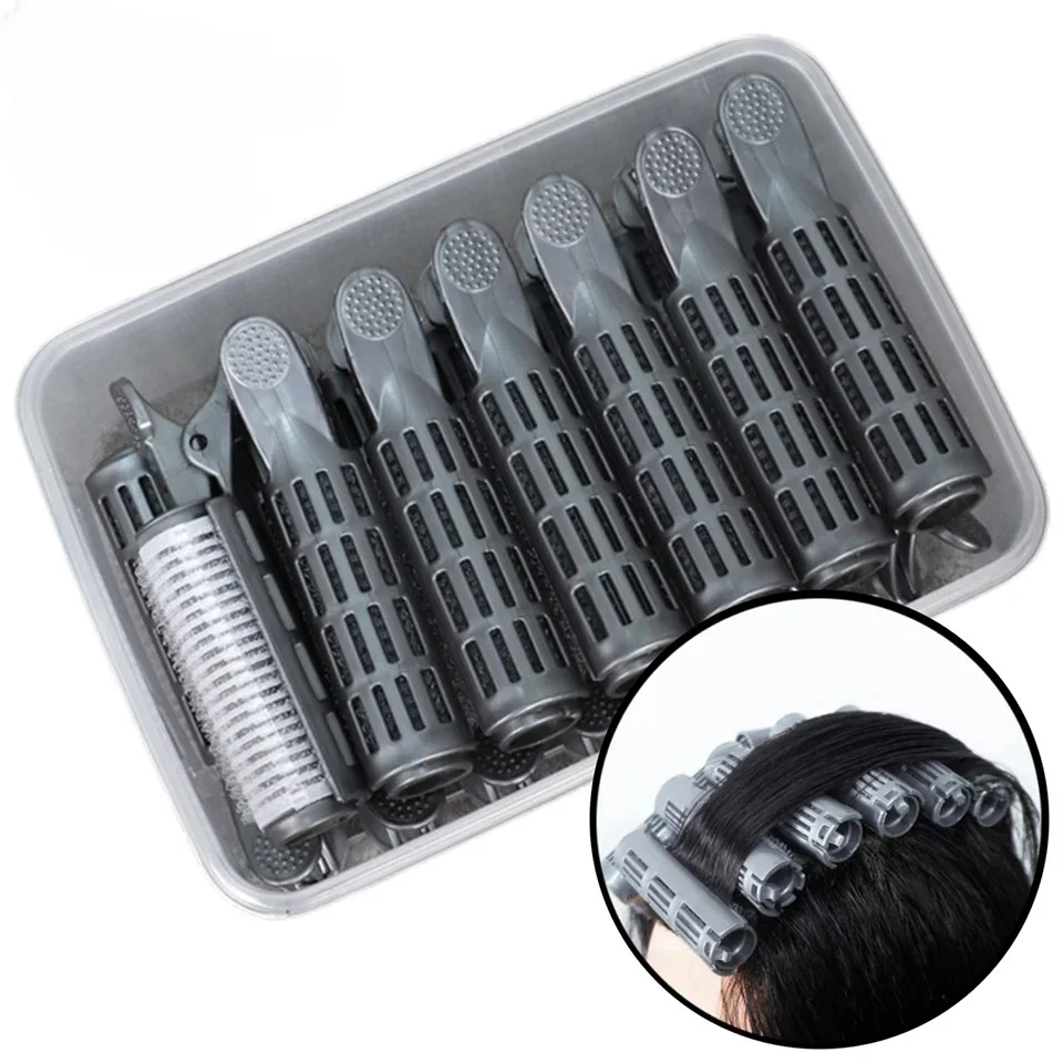 

14 Pcs Hair Root Clip Fluffy Fixed Bangs Hair Shape Hairpin Plastic Self-adhesive Lazy Rollers Salon Hair Curling Accessories