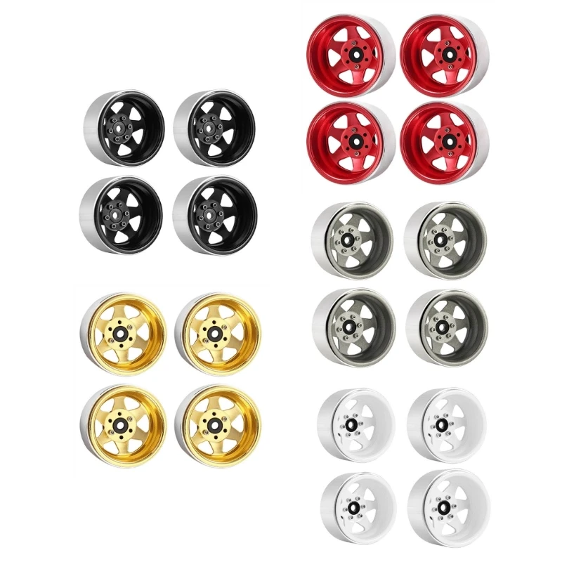 

4pcs 1.9 Inch Metal Rims for Remote Control Crawlers Easy to Install and Remove