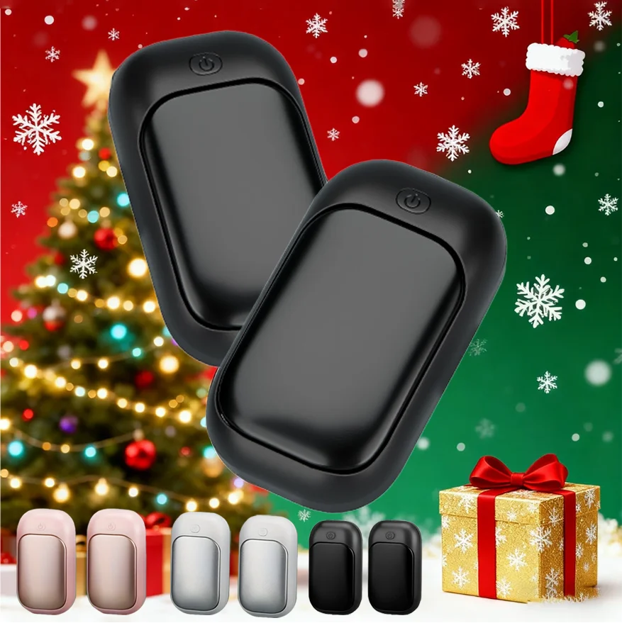 Magnetic rechargeable hand warmer 2-piece set, portable handheld heater, men's technology gift, essential for winter image 5