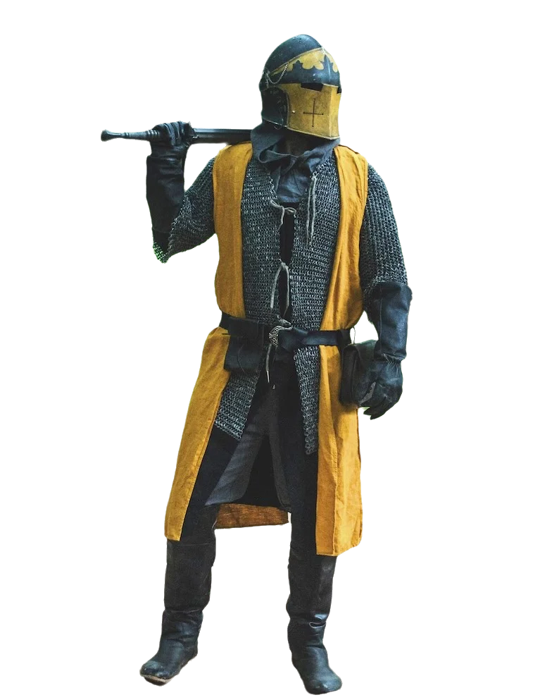 Open-Front Surcoat - Linen Medieval Overgarment Adult Celtic Robe with Hood Viking Cape, Renaissance Cosplay LARP Costume