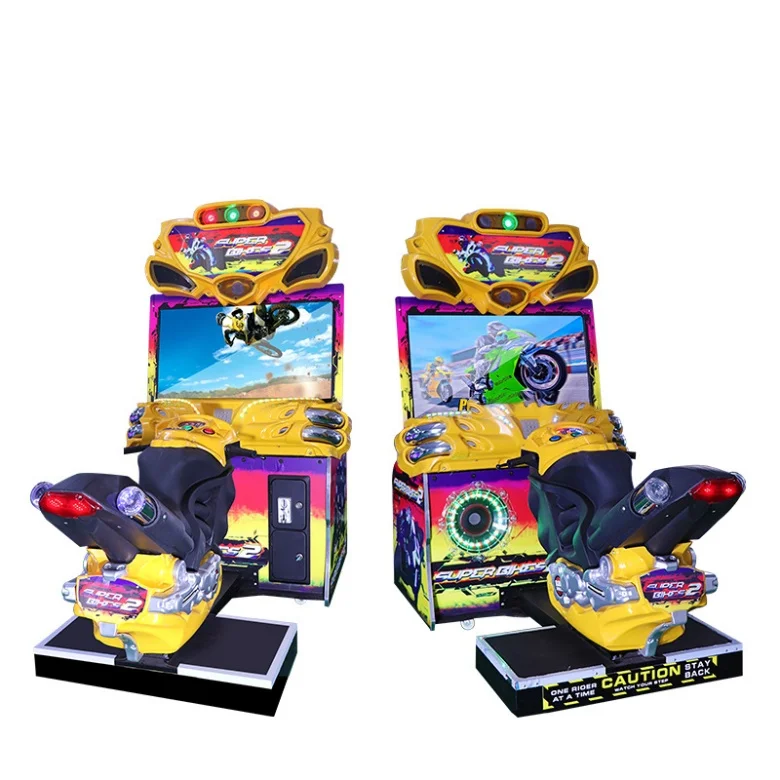 Münzbetriebene FF Super Bike Simulator Racing Game Kits Ersatzteile für Kinder Racing Game Machine