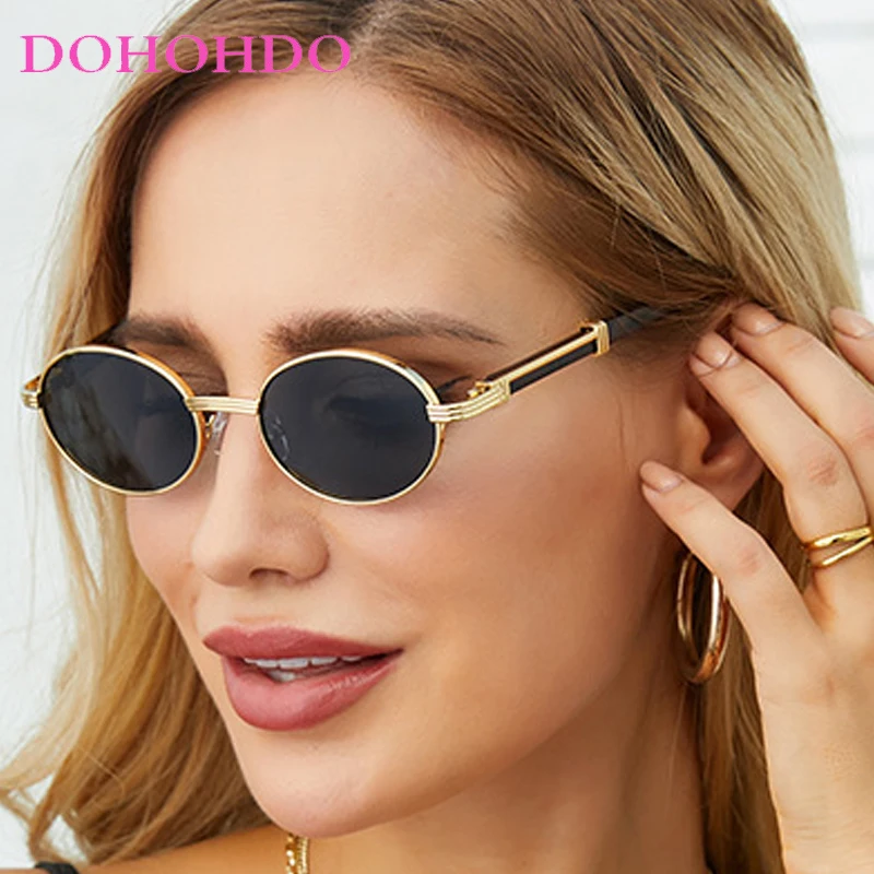 

Retro Small Frame Oval Women's Sunglasses Fashion Luxury Brand Designer Sunglass Men Outdoor Travel Shade Eyewear Female UV400