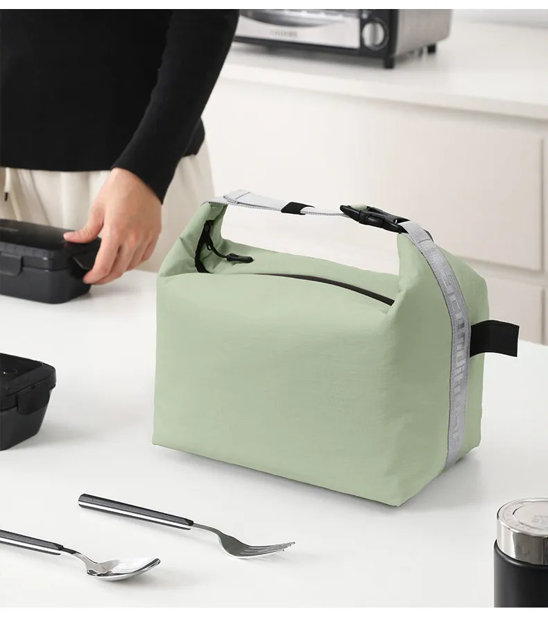 Tragbare Lunchtasche für Damen, isoliert, Thermo-Lunchbox, Kühler, Handtasche, Lebensmitteltasche, Träger für Büro, Schule, Reisen, Picknick – Detail 11