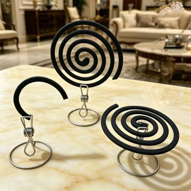(BF06)4pc Metal Mosquito Coil Tray Clip Mosquito Repellent Rack Clip Home Mosquito Coil Clip Portable Camping Travel