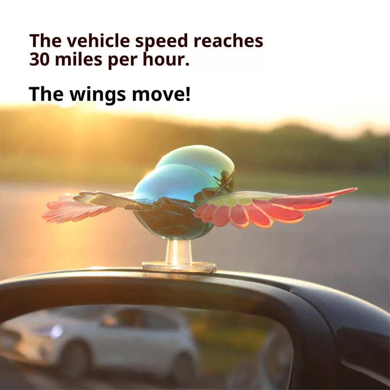 Picture 3: Flying Flapping Bird Car Ornament Wind Spinner Funny Car Accessory for Side Mirror Rooftop Novelty Cool Gift for Car Lovers