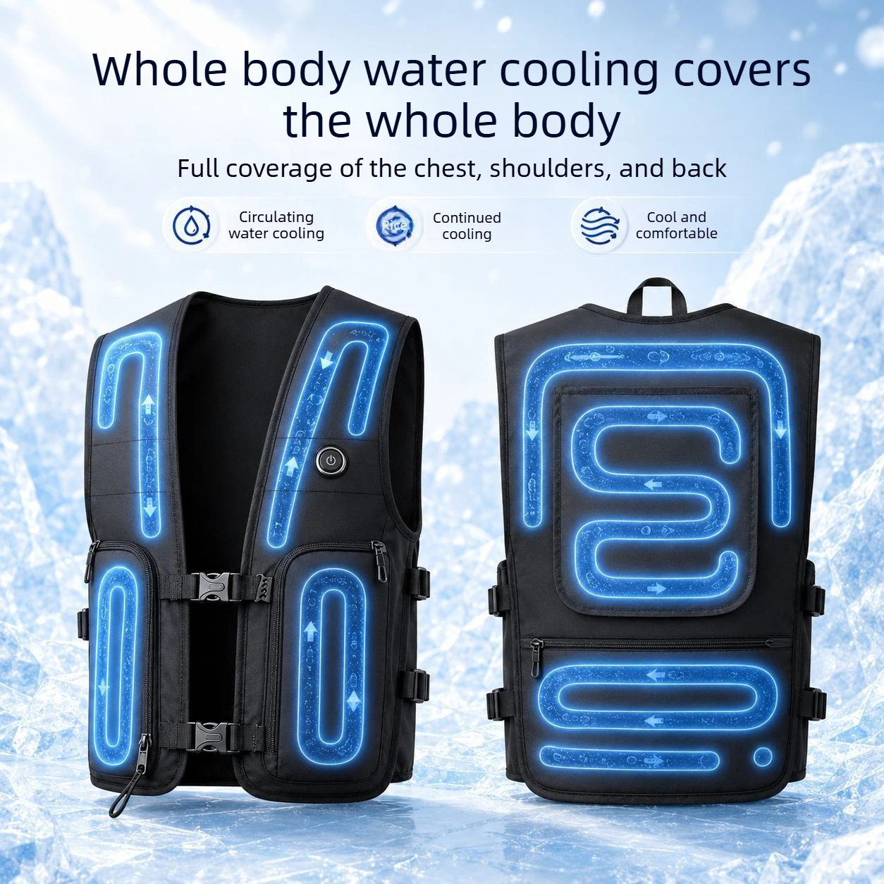 Water Cooling Vest Water Circulation Refrigeration Waistcoat Summer Heat Relief Cool Clothes For Outdoor High Temperature Work