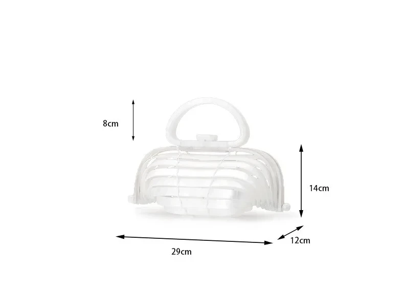 Imagem -05 - Bolsa Acrílica de Luxo para Mulheres Shoulder Messenger Bolsa Pillow Purse Pvc Box Designer Handles Acrylic Bolsa Handles