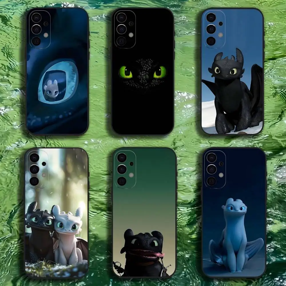 

T-Toothless Dragon Light Fury Phone Case For Samsung S25,S24,S21,S22,S23,S30,Ultra,S20,Plus,Fe,Lite,Note,10,9,5G Black Cover