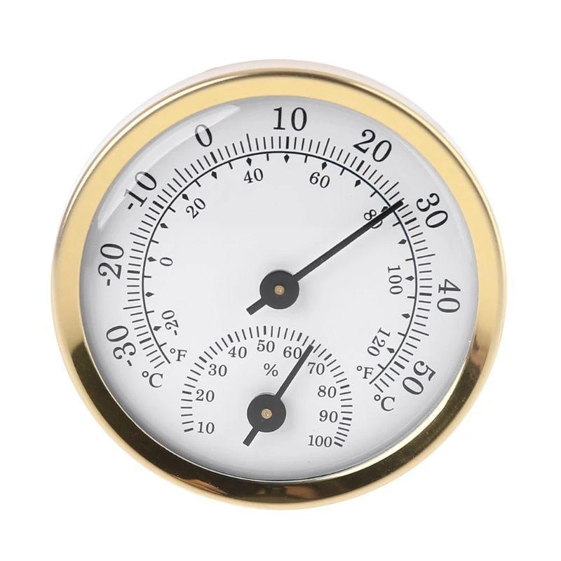 

JU64 2 in 1 Hygrometer 58mm for Indoor Office Home Room Outdoor Analog Temperature Gauge High-accuracy