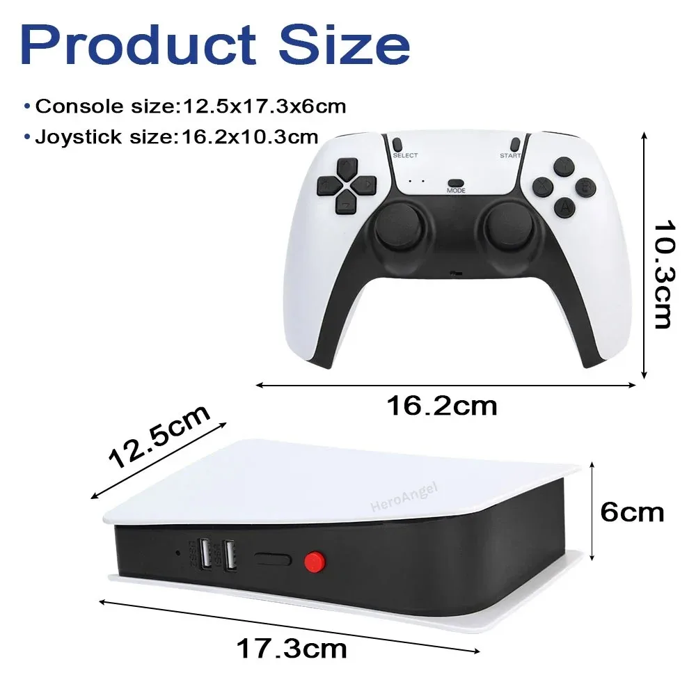 FLLBW M5 4K Retro Video Game Console TV Box 20000 Games 2.4G Wireless Controllers For PS1/CPS/FC/GBA Arcade Built-in Speaker