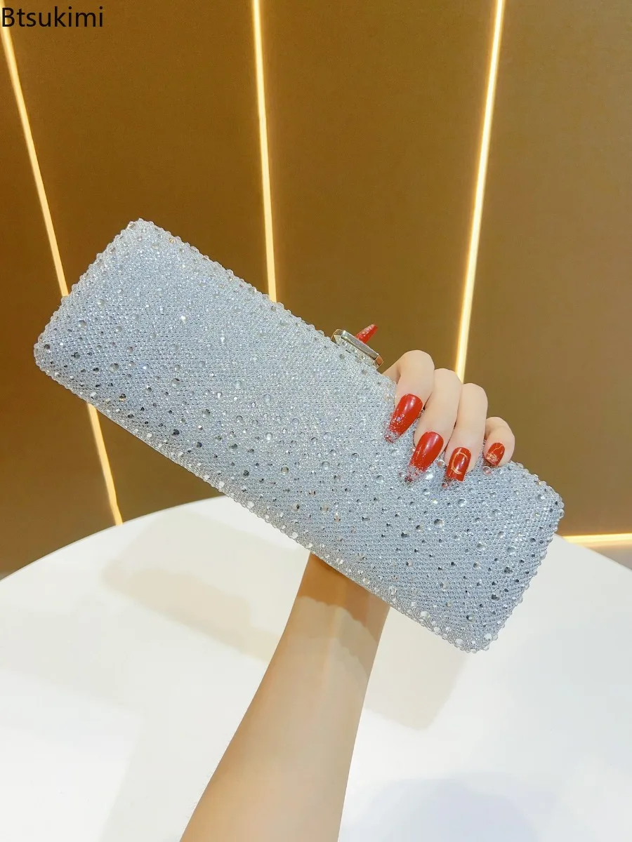Ladies Dinner Handbag Luxury Wedding Party Shining Evening Bag Wallet Women Fashion Prom Gown Clutch Bags Elegant Crossbody Bags