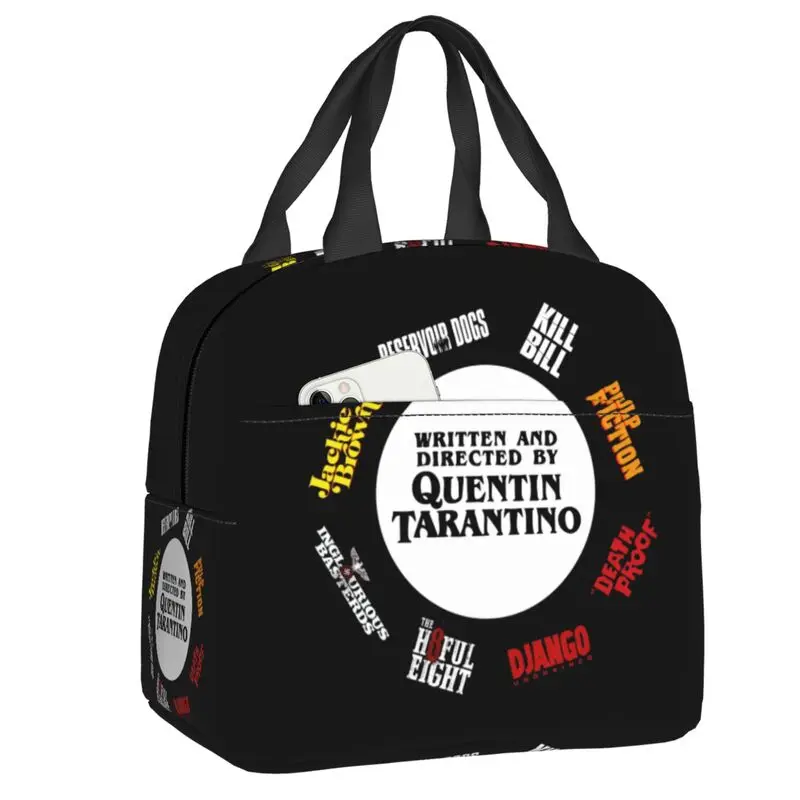 Quentin Tarantino Film Lunch Box Women Cooler Thermal Food Insulated Lunch Bag School Children Student Reusable Picnic Tote Bags