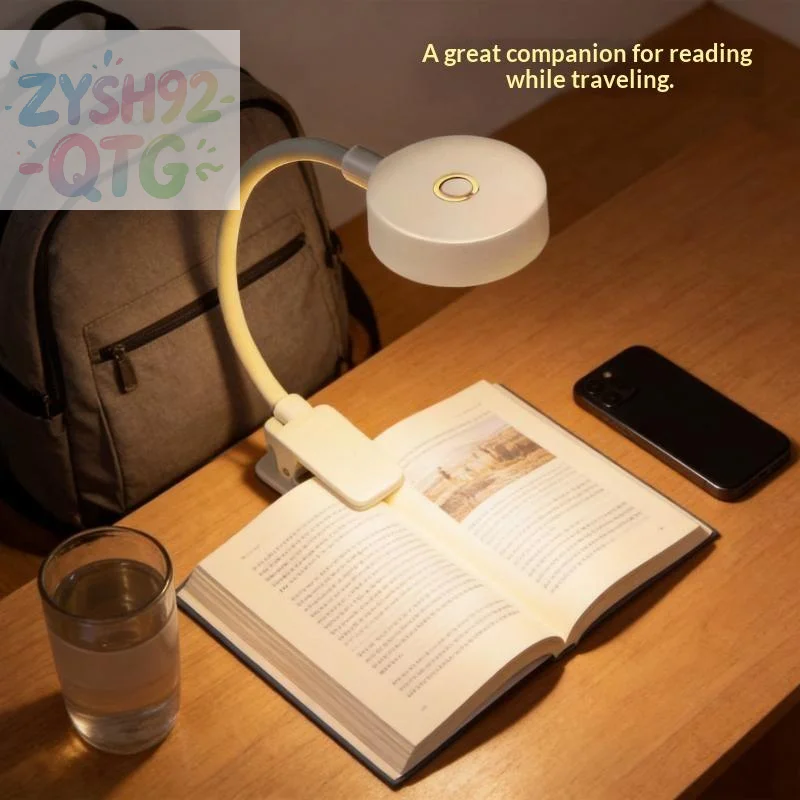 Hot USB Rechargeable Clip On LED Reading Lamp Flexible Gooseneck Eye Protection Book Light For Student Study Bedroom Travel Use