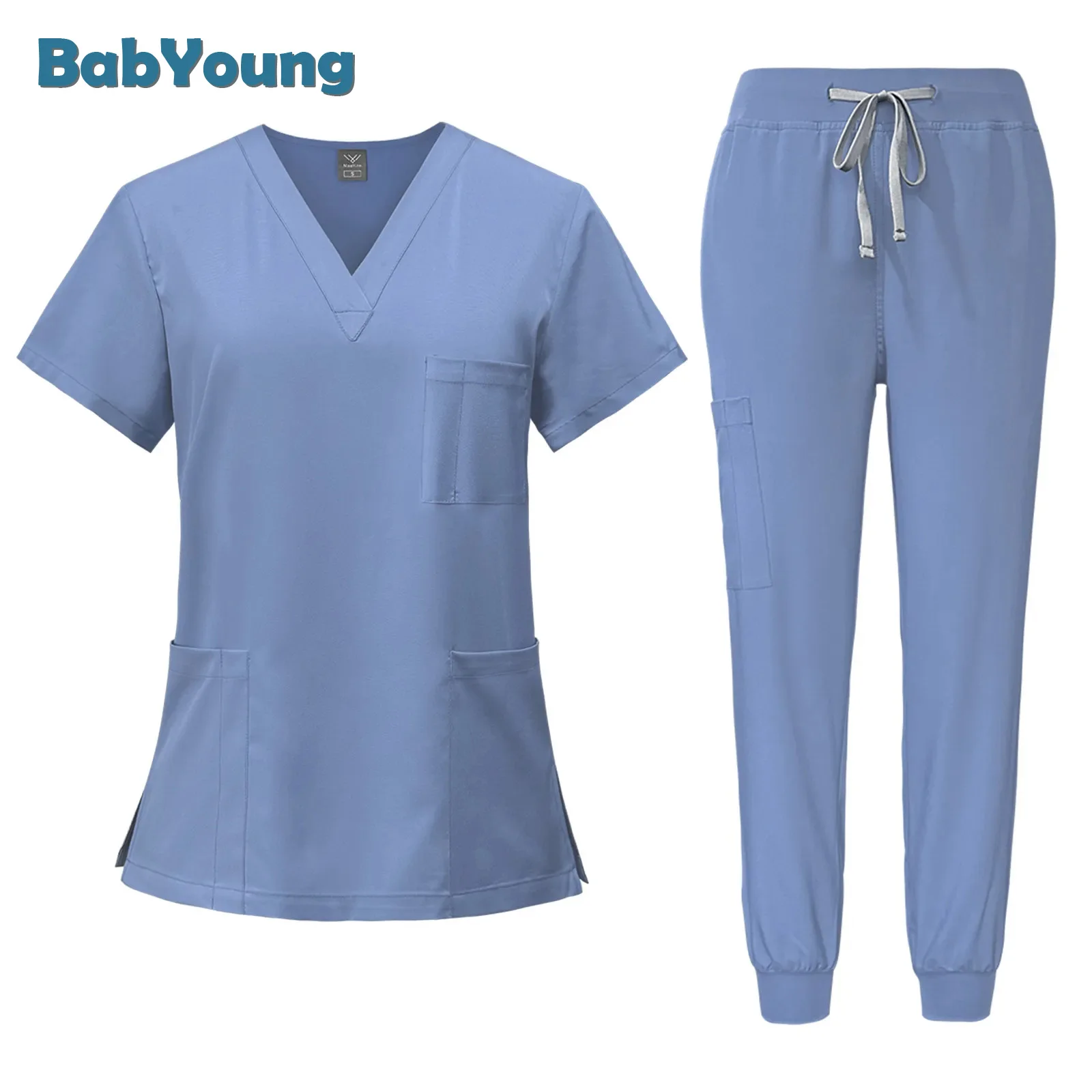 Mehrfarbige Unisex kurz ärmel ige phare Krankens ch wester Uniform Krankenhaus arzt Arbeits kleidung orale Zahn chirurgie Uniformen medizinische Peelings Sets