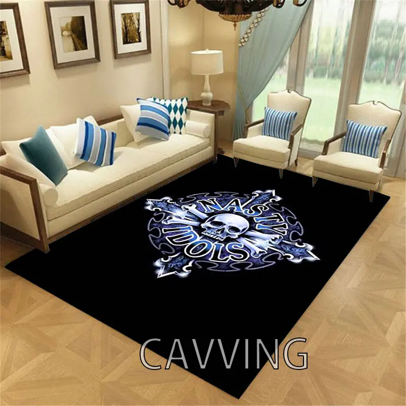 Nasty -idols  3D Printed Carpet Flannel Rugs Anti-slip Large Rug Home Decoration for Living Room Bedroom Carpets