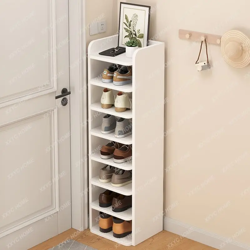 Shoe rack home door multi-layer simple new storage artifact space saving corner small narrow shoe cabinet