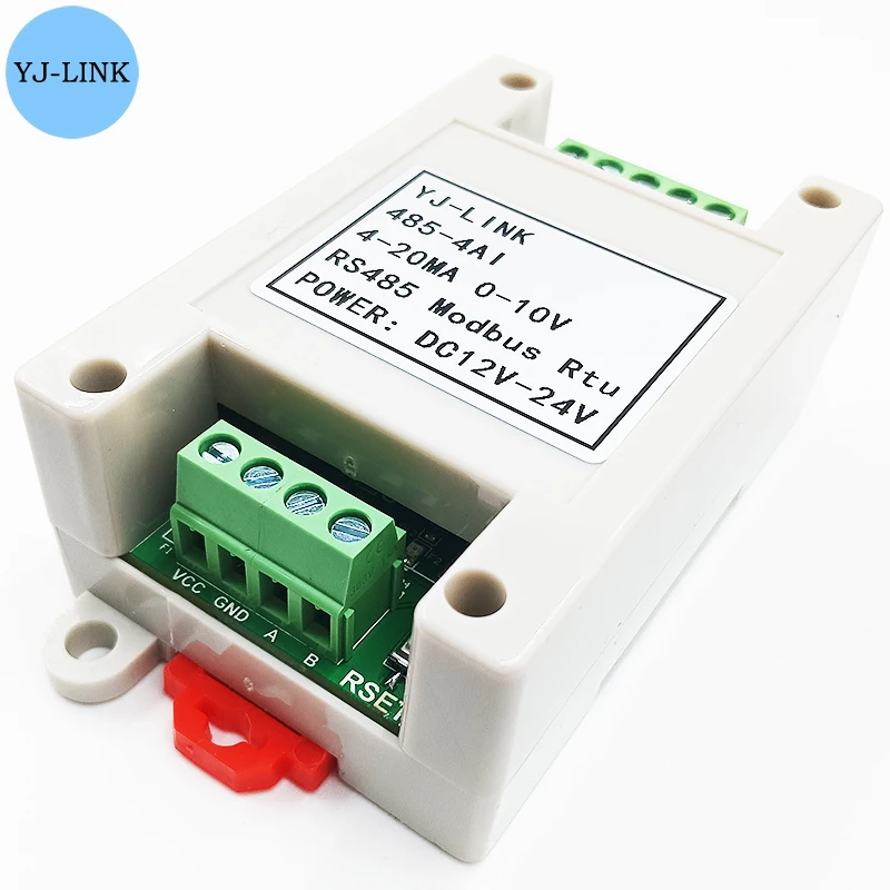 4 Channel 4-20MA 0-10V Analog Quantity Acquisition Module RS485 Modbus RTU Communication