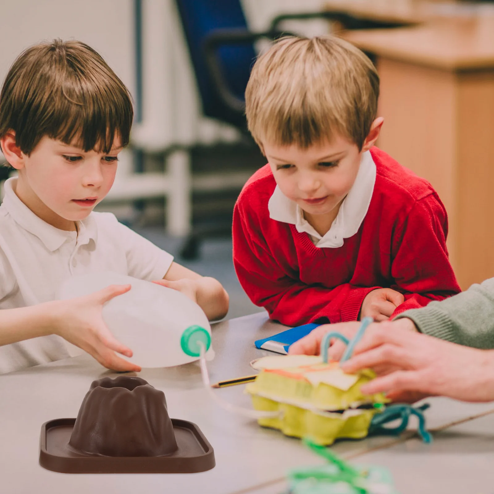 5-delig dinosaurus vulkaan speelgoedmodel schelp uitbarsting wetenschap schimmel beeldje voorschoolse uitbarsting