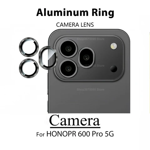 Защитное стекло-кольцо из алюминиевого сплава для камеры Honor 600 Pro VKP-NX9 5G 2026, 3D изогнутое