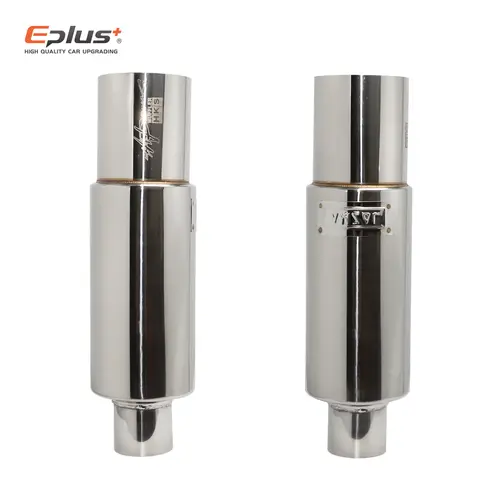 Car Motorcycle Stainless Steel Exhaust Pipe Muffler Tail Pipe High Quality Universal O.D 51 63mm Outlet 89mm Flat Mouth