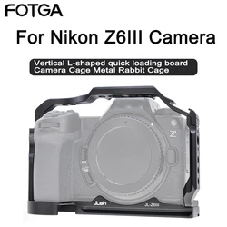 FOTGA Camera Cage For Nikon Z6III Rabbit Case For Nikon Micro-Single Camera Protective Frame with Arri Hole Arkah Dovetail groov