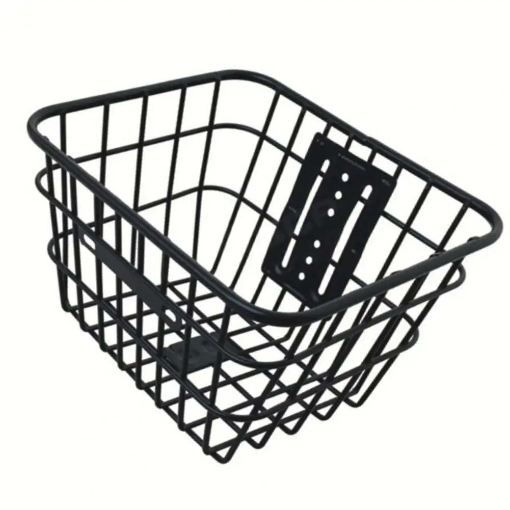 Children Bike Basket Front Bike Metal Basket with Screws Strong Load-bearing Rustproof Mountain Road Bicycle Basket Replacement