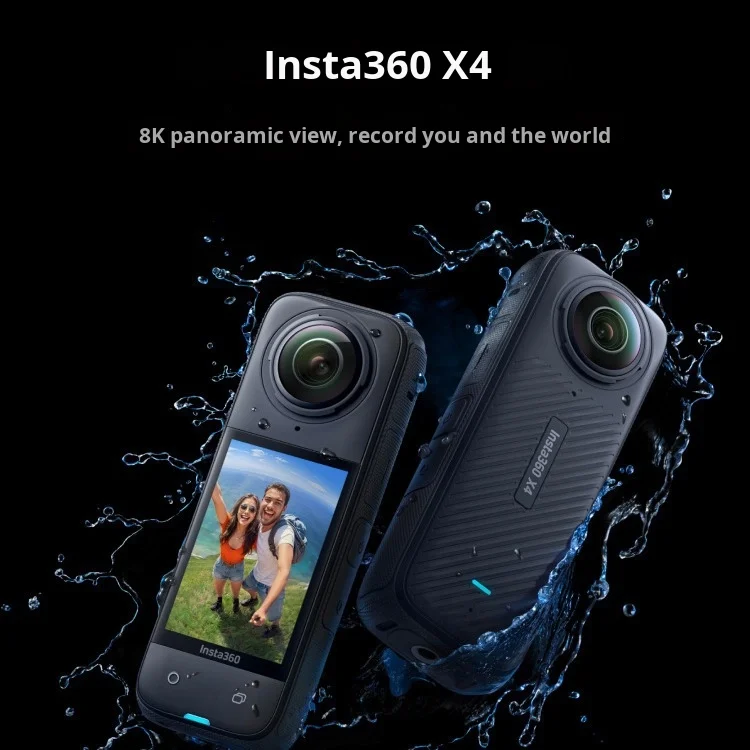 Insta360 X4 Flagship 8K Panoramic Action Camera 10x-20x Optical Zoom CMOS Anti-Shake Waterproof Features