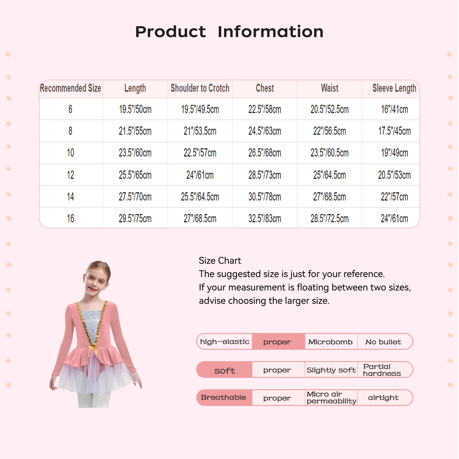 Crianças meninas natal patinação artística vestido de dança mock neck strass manga longa tutu vestido ballet dança desempenho vestido