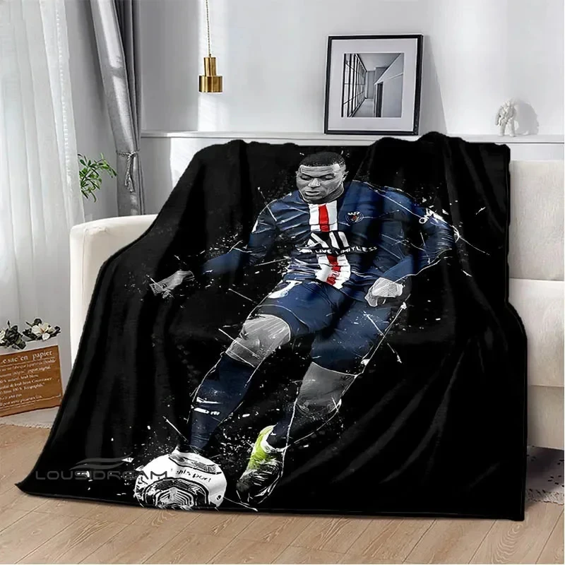 3d K-Kylian Mbappé print blanket Warm Blanket Flannel Soft and Comfortable Home Travel Blankets bed linings Birthday Gift