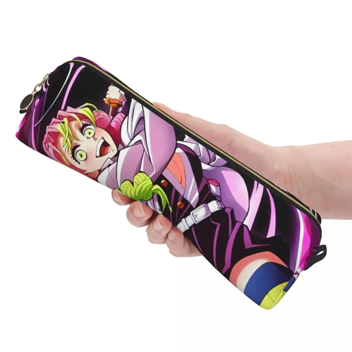 Estuche para lápices Hashira Mitsuri Kanroji, caja de lápices Demon Slayer, caja de bolígrafos para estudiantes, bolsa de gran capacidad, accesorios de suministros escolares