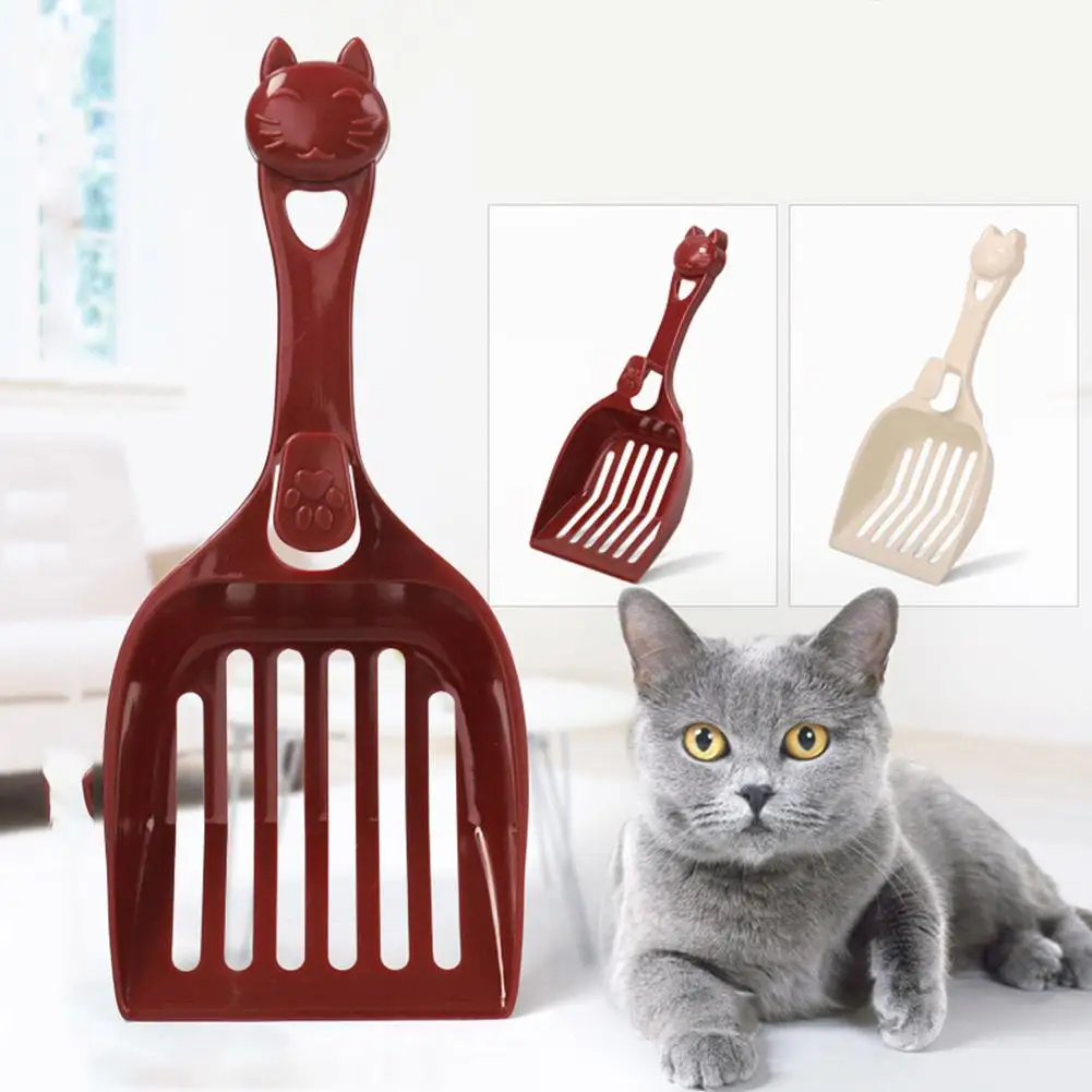 Large Long-handled Cat Litter Shovel With Large Hole Convenient Hook Easy Keep Design, To With Scoop, Clean, To Cats Clean B5Q4