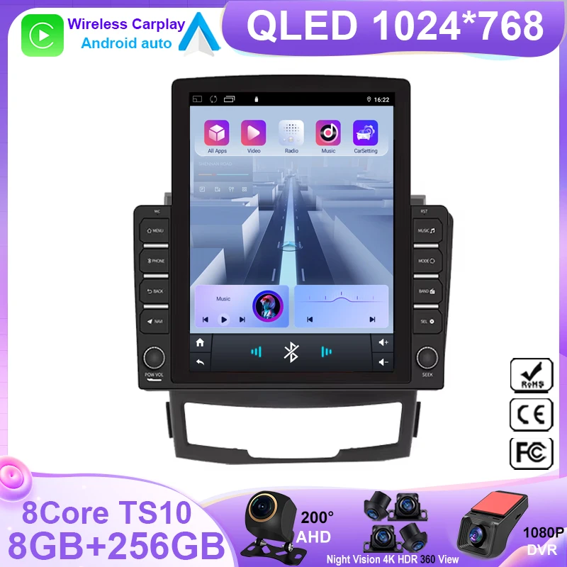 9.7 para ssangyong korando 3 actyon 2 2010-2013 unidade principal multimídia pulgadas player gps navegação dvd de alto desempenho 2din