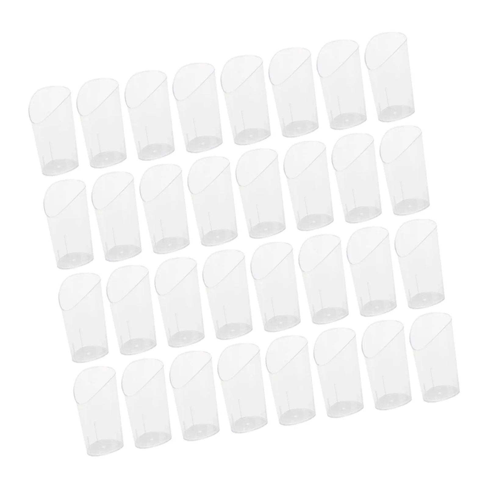 

50Pcs Clear Dessert Cups Mini Transparent Plastic Mousse Cups Durable Oblique Design for Party Banquet Home Office