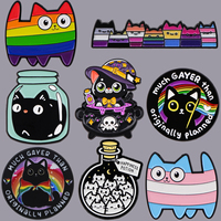 Rainbow Cats Enamel Pin Women's Brooch Cute Lapel Pins for Backpacks Jeans Brooches Adorn Jewelry Accessories Gift