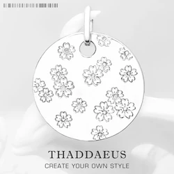 Pendant Cherry Blossom Ornament Brand New Spring 925 Sterling Silver Romantic Jewelry Europe Accessorie Gift For Woman