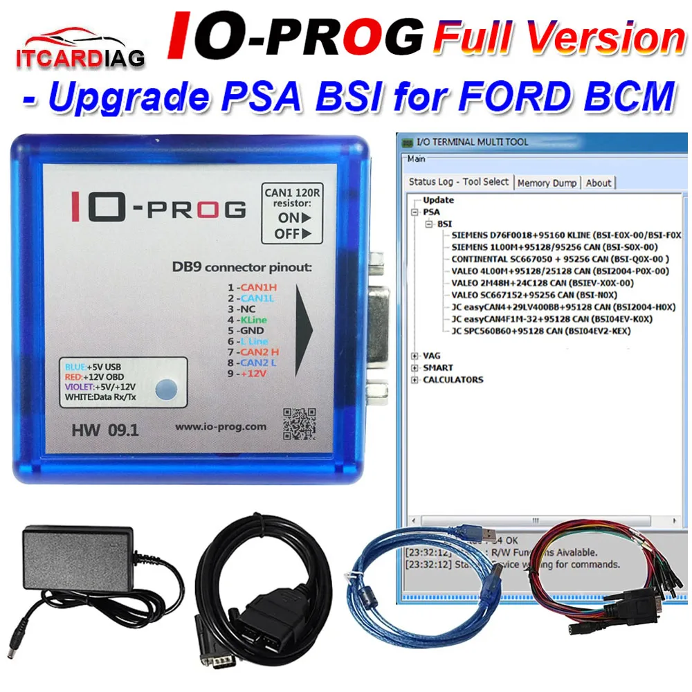 

For PSA BSI IO-PROG Full Version Terminal Programmer IO PROPG Full license Io/prog for GM/Opel Ioterminal with ECU TCM BCM EPS