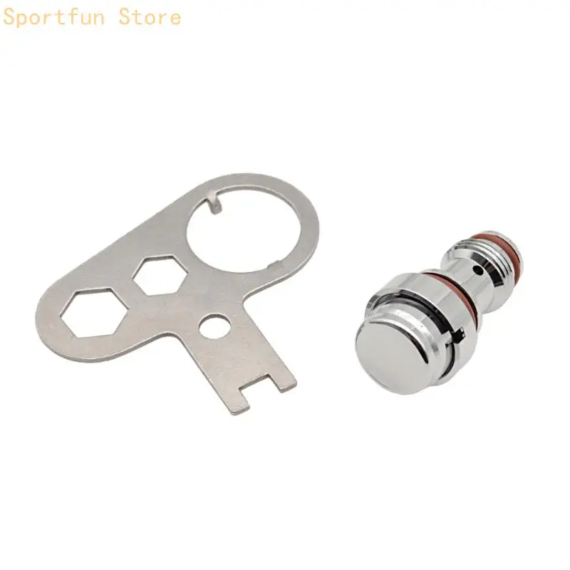 Inflator service piece, 41 x 22 mm metal part for routine use X7JD