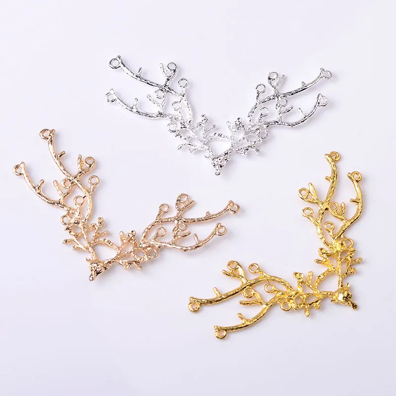 New alloy antique antlers, flower branches, hairpins, accessories, retro DIY bridal headgear materials, factory direct sales 676