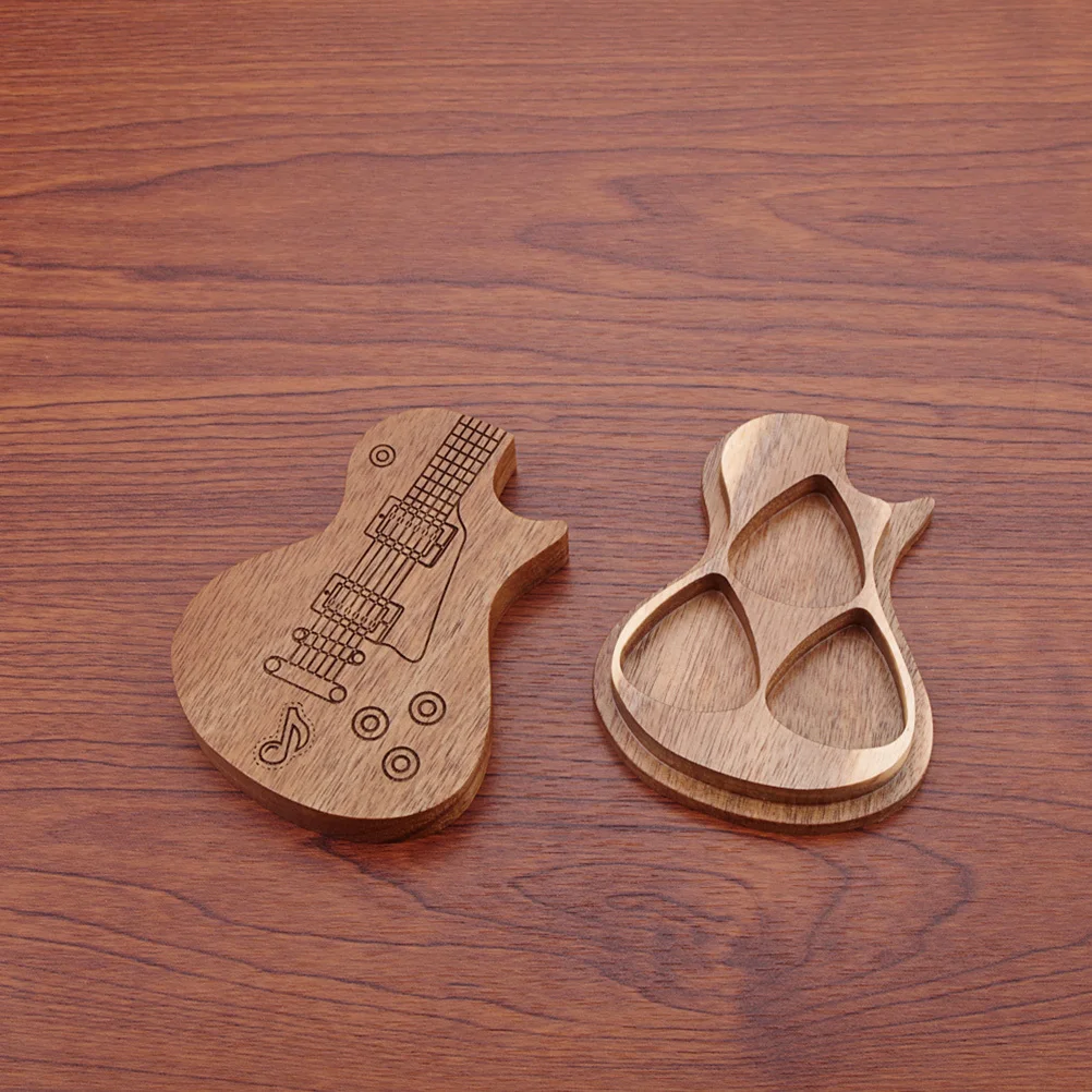 

Wooden Storage Organizer Light Brown Smooth Surface Travel Concert Party Use Guitar Parts Container Case Wood Box For