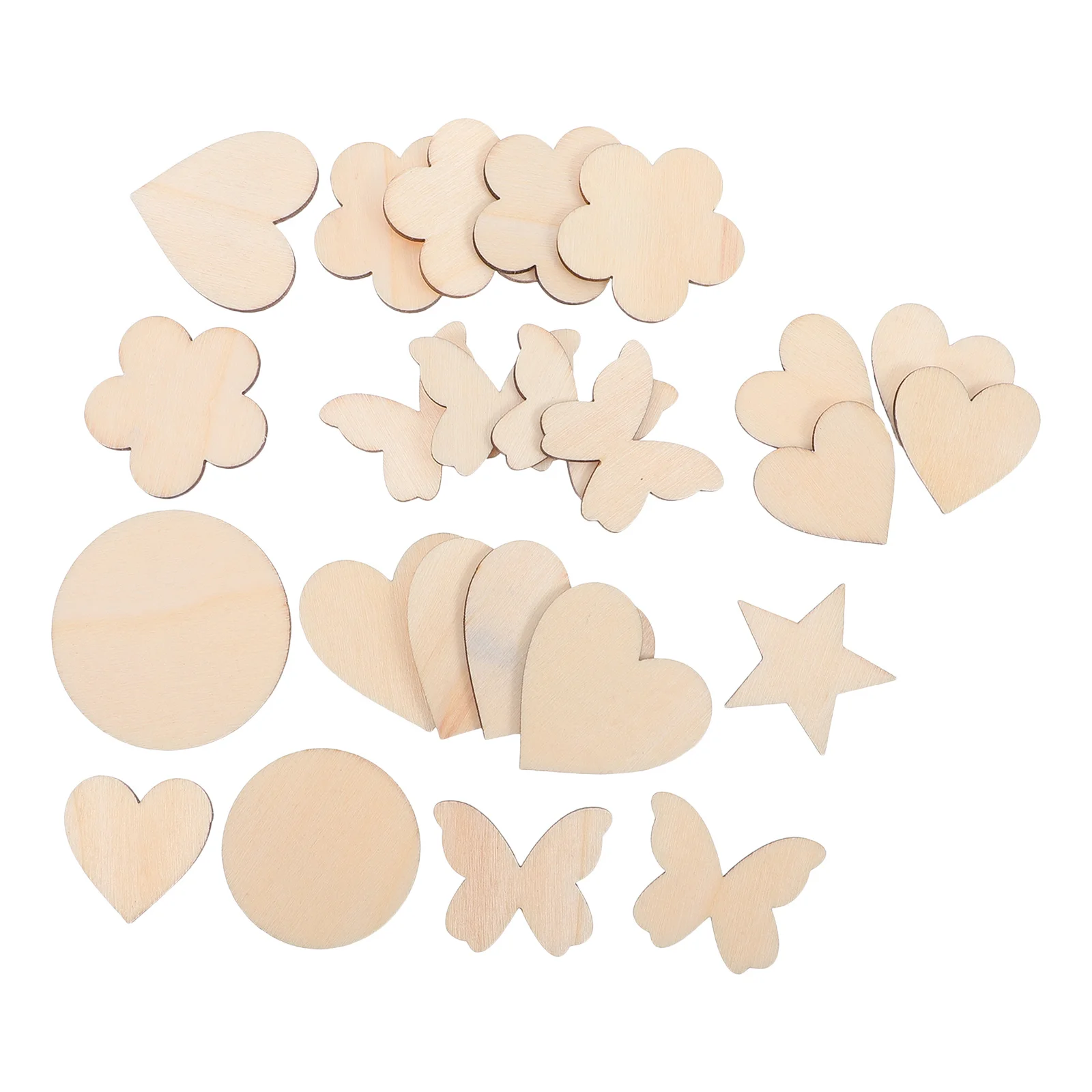 

252Pcs Heart-Shaped Wood Slices Unfinished Natural Wooden Crafts for Painting DIY Ornament Decor Valentine's Day Gift Idea