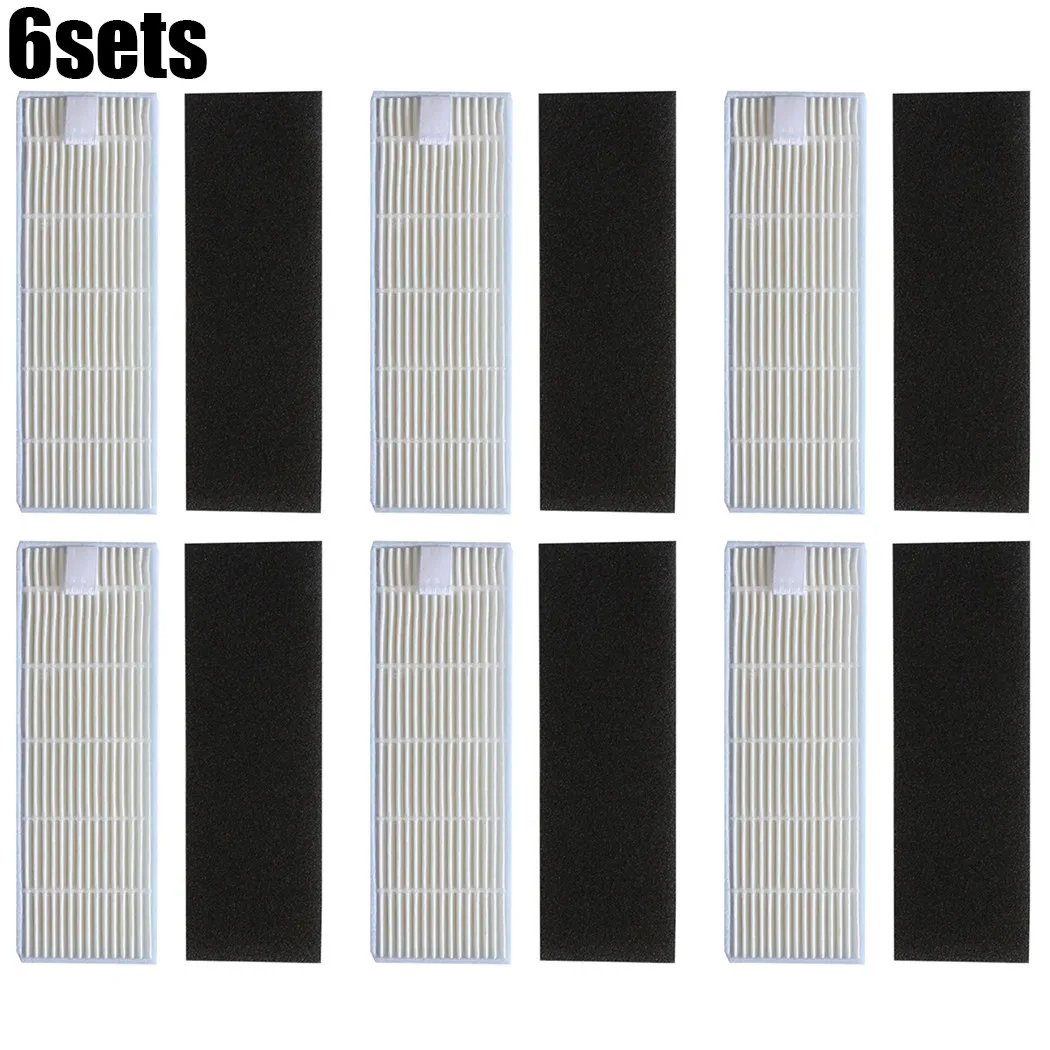 6Sets Filter Sponges Replace For Silvercrest SSR1 Robot Vacuum Cleaner Accessories Household Cleaning Home Appliance Parts