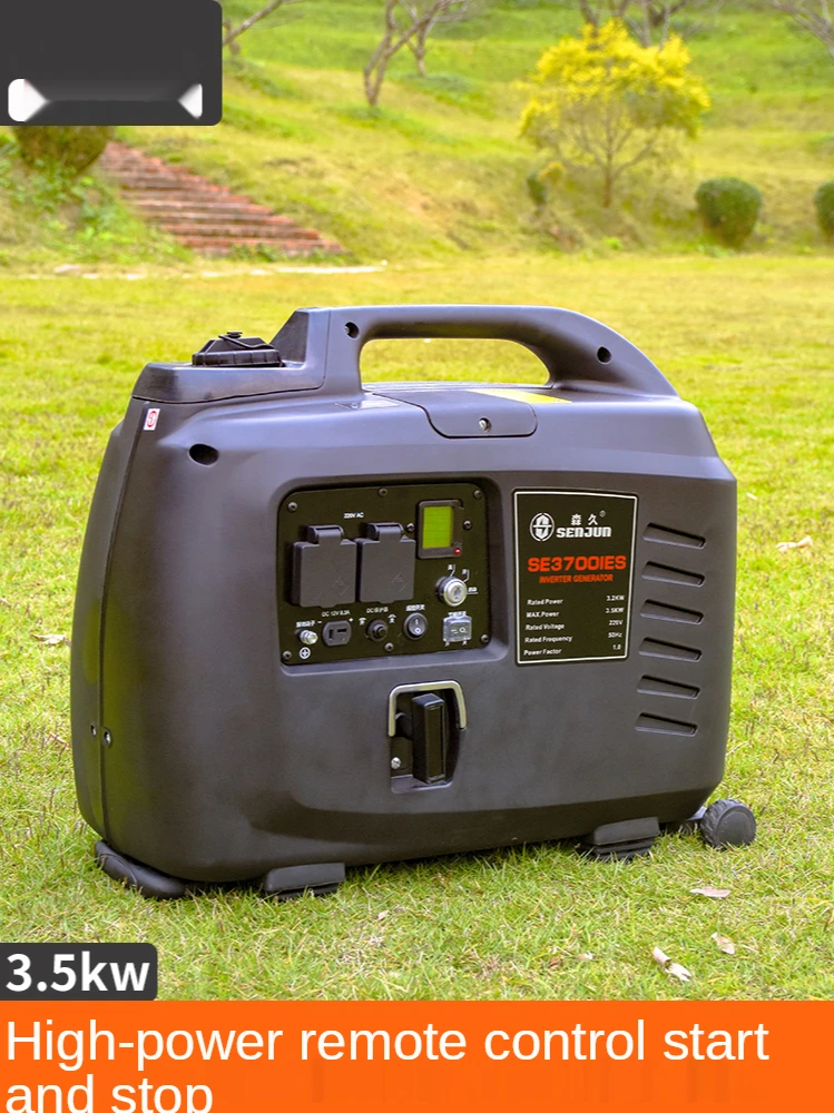 

Gasoline Generator Household 220v Small 3KW Variable Frequency Remote Control Electric Start 3000W High Power Portable