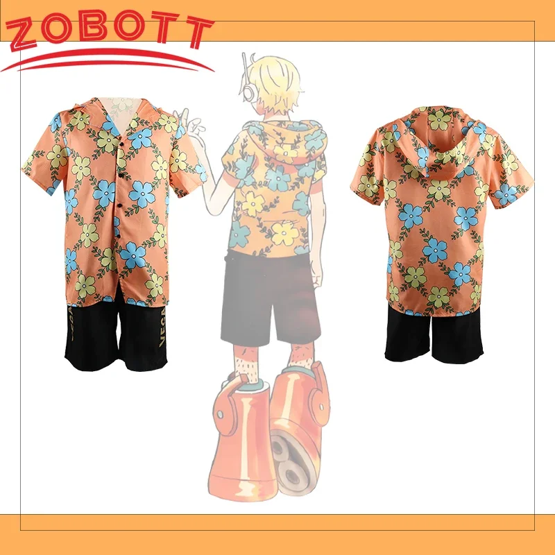 Sanji Cosplay Costume Anime One Cos Piece Egghead Island Disguise Fantasy Tops Pants Outfit Men Male Halloween Roleplay Suit