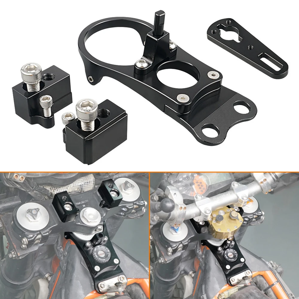 

Motorcycle 1" Rise Steering Damper Mount Bracket Kit for KTM 690 Enduro 690 Enduro R 2012 2013 2014 2015 2016 2017 2018