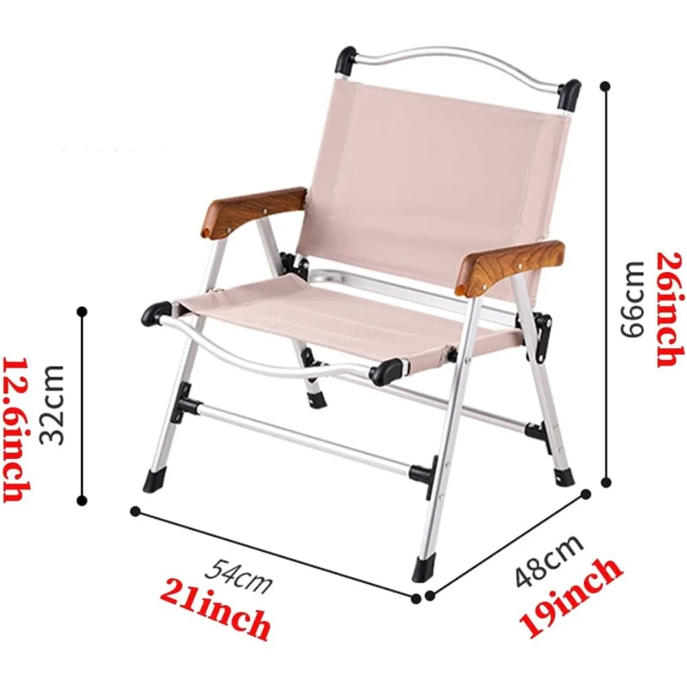 Conjunto de 2 cadeiras dobráveis ao ar livre, cadeiras portáteis de metal para praia e acampamento com tecido respirável para uso no pátio