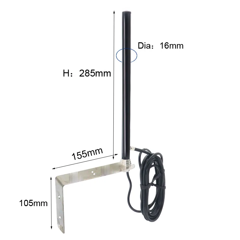 Imagem -02 - Amplificador de Antena de Fibra de Vidro Impermeável Wifi Ip67 Modem 15dbi 4g Lte 3g Gsm Hélio Hotspot Mineiro ap Sma